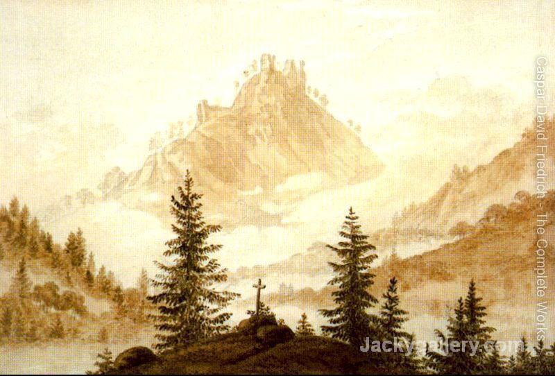 Mountain Landscape by Caspar David Friedrich paintings reproduction